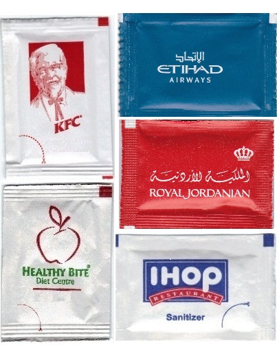 Hand sanitizer sachet samples 2